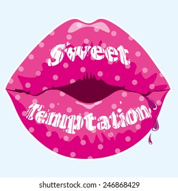 message on the lip -sweet temptation