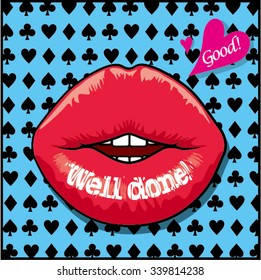 message on the lip -well done!
