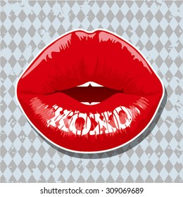 message on the lip -XOXO