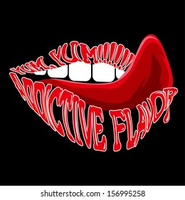 message on the lip-addictive flavor