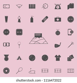 message on the map icon. Detailed set of  Minimalistic  icons. Premium quality graphic design sign. One of the collection icons for websites, web design, mobile app on colored background