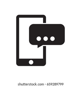 message on phone icon