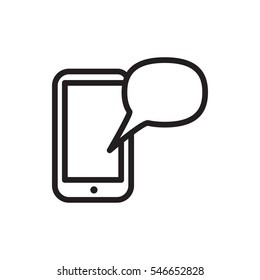 message on phone icon vector illustration sign symbol