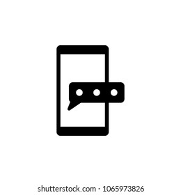message on smart phone icon. Element of simple icon for websites, web design, mobile app, info graphics. Signs and symbols collection icon for design and development on white background