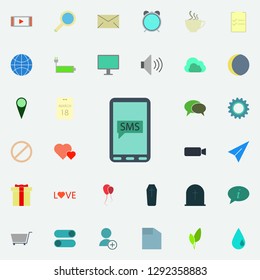 message on the smart phone icon. color web icons universal set for web and mobile