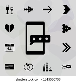 Message on smart phone icon. Web icons universal set for web and mobile