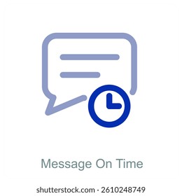 Message On Time and communication icon concept