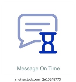 Message On Time and communication icon concept