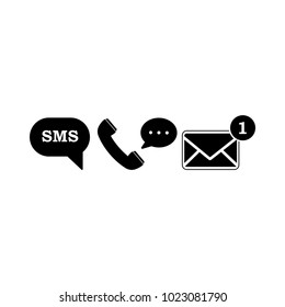Message on your phone icon vector.Telephone receiver vector icon