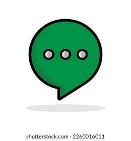 Message in online chat. Message template. Chatting online. Speech bubble. Vector image