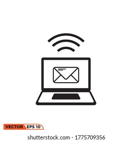 message online icon design vector illustration template