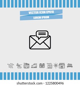 Message open icon vector