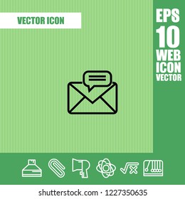 Message open icon vector