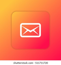 Message orange bright app ui/ux Icon / Logo design