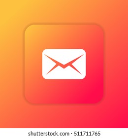 Message orange bright app ui/ux Icon / Logo design
