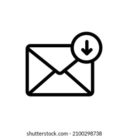 Message In Outline Icon. Message In Icon