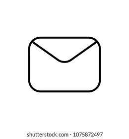 Message outline icon, envelope or mail icon can be used for printing or in web design 