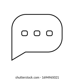 icono de esquema de mensaje. vector aislado.