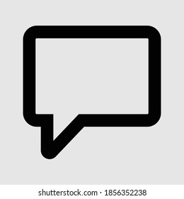 ilustración de vector aislado del icono de contorno de mensaje