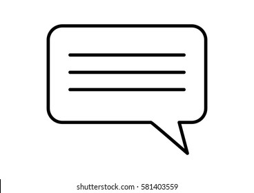 Message Outline Icon Menu