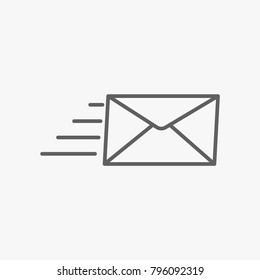 Message outline icon on white backround