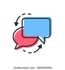 Message outline icon. Sms, Chat, Dialog trendy icon. Vector illustration