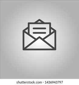 message outline icon symbol vector