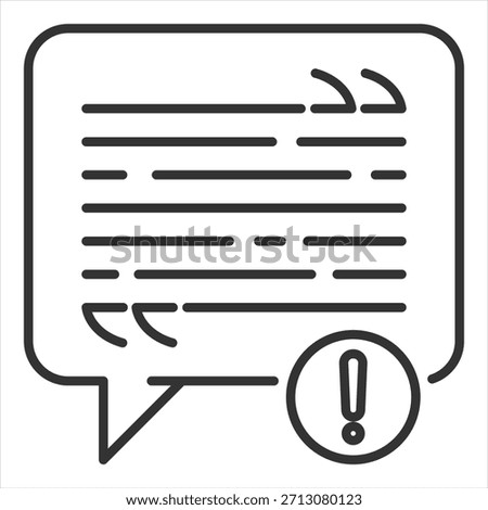 Message Outline Icon Vector Illustration