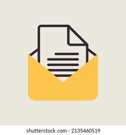 Message outline isolated icon. Office sign. Graph symbol for your web site design, logo, app, UI. Vector illustration