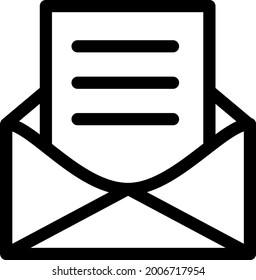 Message Outline Vector Icon Design
