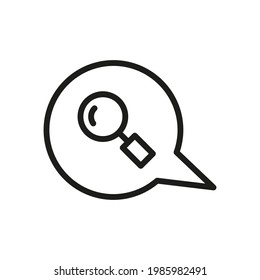 Icono del vector de contorno del mensaje. Ilustración De Un Vector De Estroque Sobre Un Fondo Blanco. De App Y Website.