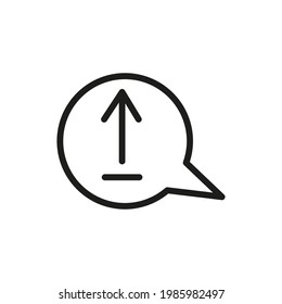 Message Outline Vector  Icon. Illustration Of A Stroke Vector On A White Background. From App And Website.