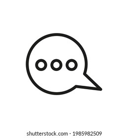 Message Outline Vector  Icon. Illustration Of A Stroke Vector On A White Background. From App And Website.