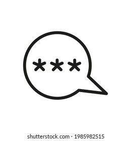 Icono del vector de contorno del mensaje. Ilustración De Un Vector De Estroque Sobre Un Fondo Blanco. De App Y Website.