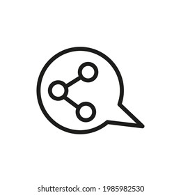 Message Outline Vector  Icon. Illustration Of A Stroke Vector On A White Background. From App And Website.