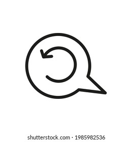 Message Outline Vector  Icon. Illustration Of A Stroke Vector On A White Background. From App And Website.