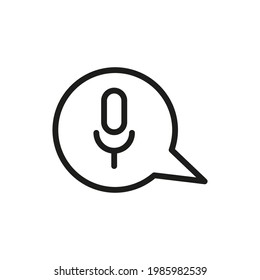 Message Outline Vector  Icon. Illustration Of A Stroke Vector On A White Background. From App And Website.