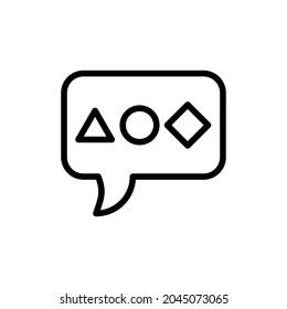 Message Outline Vector  Icon. Illustration Of A Stroke Vector On A White Background. For App And Website