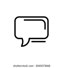 Icono del vector de contorno del mensaje. Ilustración De Un Vector De Estroque Sobre Un Fondo Blanco. Para App Y Sitio Web
