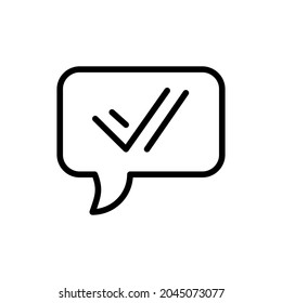 Nachrichtenübersicht Vektorsymbol. Illustration eines Schlaganfalls auf weißem Hintergrund. Für App und Website