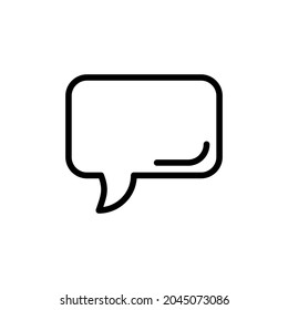 Message Outline Vector  Icon. Illustration Of A Stroke Vector On A White Background. For App And Website