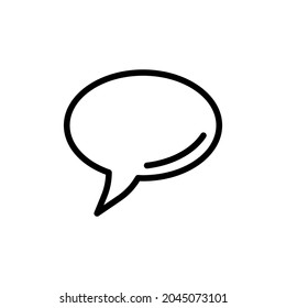 Message Outline Vector  Icon. Illustration Of A Stroke Vector On A White Background. For App And Website