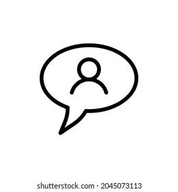 Icono del vector de contorno del mensaje. Ilustración De Un Vector De Estroque Sobre Un Fondo Blanco. Para App Y Sitio Web