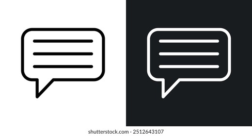Message outlined icon vector collection.