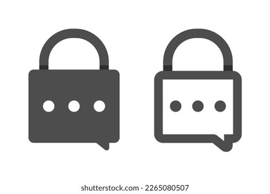 Message padlock icon. Illustration vector