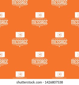 Message pattern vector orange for any web design best
