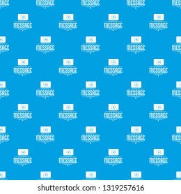 Message pattern vector seamless blue repeat for any use