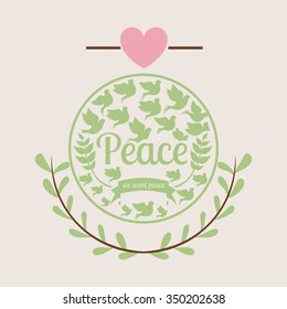 message of peace design, vector illustration eps10 graphic 
