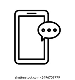 Telefon-Symbol lineares Logo-Zeichen in Schwarz-Weiß