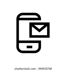 Message, phone message line icon. Pixel perfect fully editable vector icon suitable for websites, info graphics and print media.